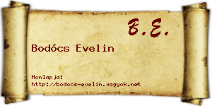 Bodócs Evelin névjegykártya