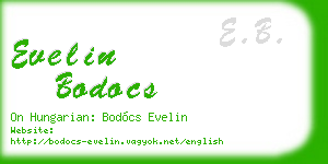 evelin bodocs business card